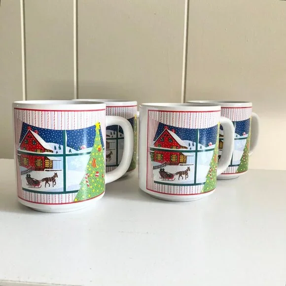 Vintage 80s Christmas Mugs - Picture 5 of 9
